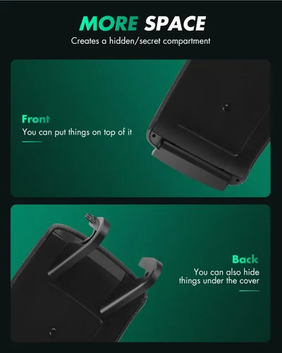 Miniatura 5 de SCITOO Funda de repuesto negra para reposabrazos para consola central para Audi A4 A6 S4 2000-2008