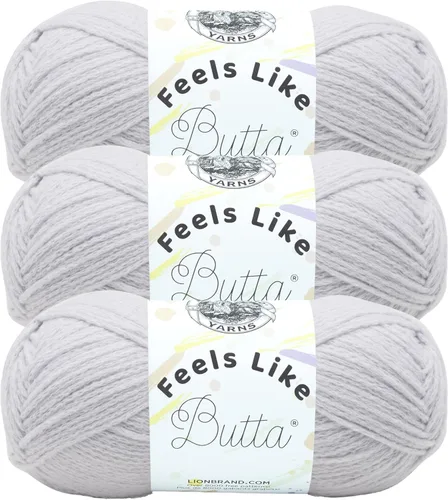 Miniatura 20 de Lion Brand Yarn - Hilo Feels Like Butta, hilo aterciopelado suave para tejer y hacer ganchillo, paquete de 1, Negro