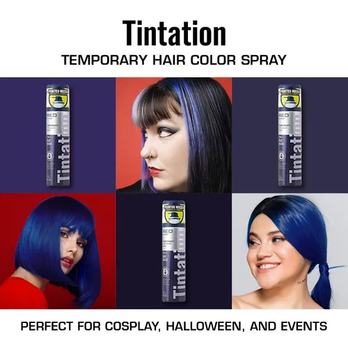 Miniatura 3 de Red by Kiss Tintation - Spray de color temporal para el cabello, 2.82 onzas, secado rápido y a prueba de manchas, tinte lavable de color vivo, spray