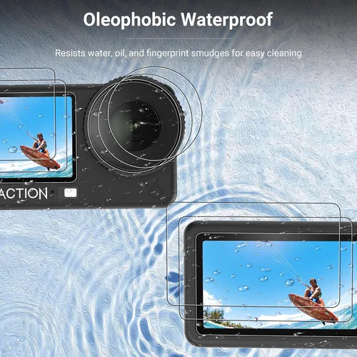 Miniatura 6 de CYNOVA Osmo Action 6 - Protector de pantalla para DJI Osmo Action 6, protector de pantalla de vidrio templado ultra transparente con 1 funda