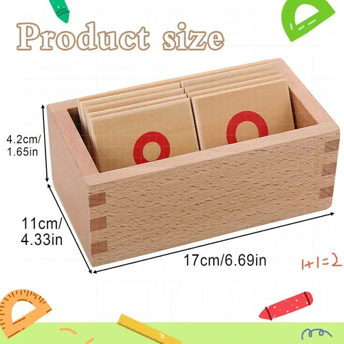 Miniatura 2 de Montessori Matemáticas Materiales Numerales Tarjetas para Preescolar Herramienta de Aprendizaje Temprano
