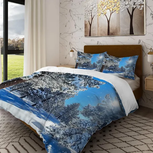 Miniatura 10 de Batmerry Flowers Watercolor Twin Size 3 Pieces Bedding Duvet Cover Sets, Soft Fluffy Elegant Black White Flower Painting 100% Cotton Printed Duvet
