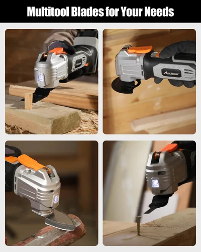 Miniatura 4 de AVID POWER 112 piezas Hojas de sierra oscilantes de liberación rápida Hojas multiherramienta oscilantes con lijas Accesorios universales