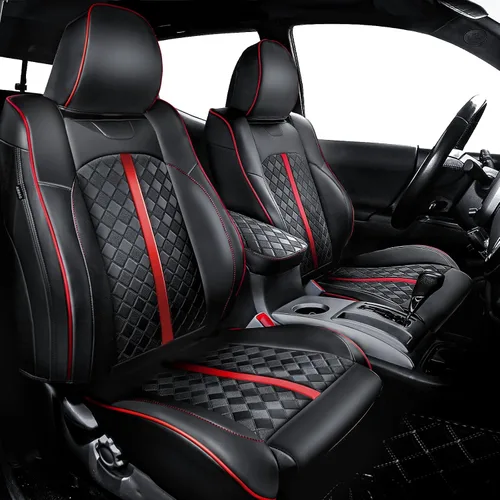 Miniatura 16 de Carlimeki Fundas de asiento personalizadas para Tacoma 2005 2006 2007 2008 2009 2010 2011 2012 2013 2014 2015 Crew Cab 2ª Gen Tacoma Base
