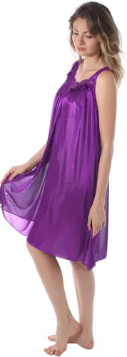 Miniatura 3 de Venice Camisón para mujer, 06N, bordado, de seda