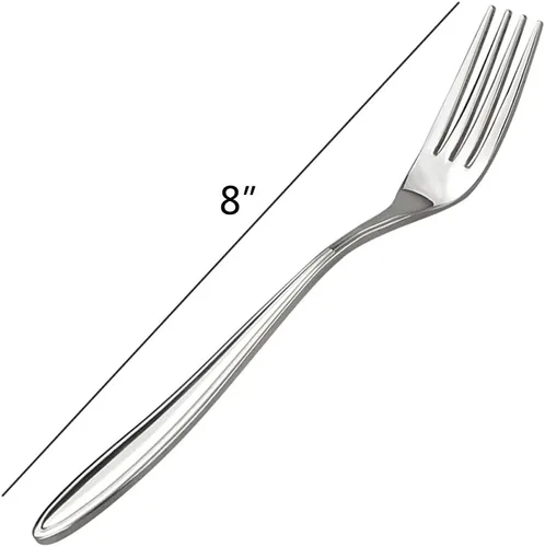 Miniatura 2 de Jekiyo Tenedores de cena de acero inoxidable, 8 pulgadas, tenedor de mesa de 12 piezas