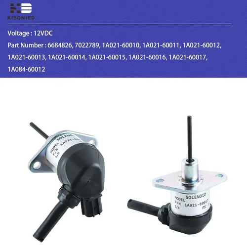 Miniatura 2 de 1A021-60010 Solenoide de apagado de combustible 1A021-60013 1A021-60015 1A021-60017 6684826 para Kubota V2003 V2203 V2403 D1503 Bobcat S11 60 S1 60