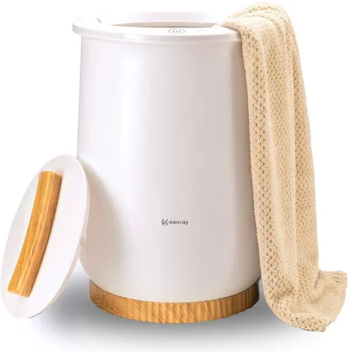 Keenray Calentador de toallas, cubo calentador de toallas de lujo, calentador de toallas grande para baño, apagado automático, se adapta a hasta dos