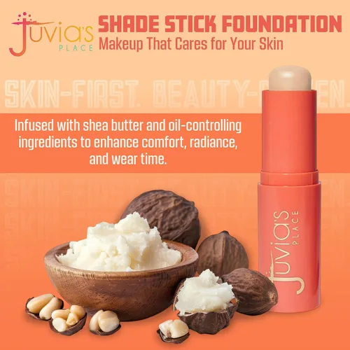 Miniatura 6 de Juvia's Place The Shade Stick Foundation Aberdeen - Muy ligera con matiz neutro para tonos de piel claros a claros, cobertura para base, corrector