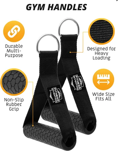 Miniatura 3 de Accesorio de cable de cuerda de tríceps, accesorio desplegable de cuerda de 35 pulgadas, accesorios de cable para gimnasio, manijas de cable,