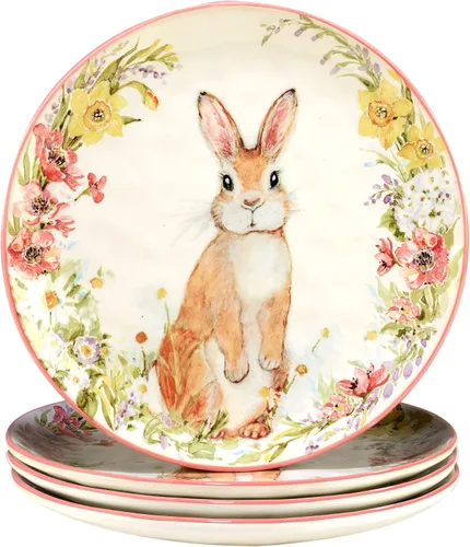 Miniatura 2 de Certified International Easter Garden - Juego de vajilla de 16 piezas, servicio para 4, multicolor
