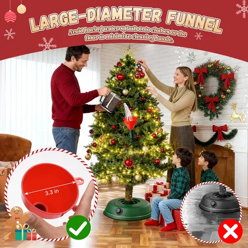 Miniatura 4 de Embudo de riego para árbol de Navidad, embudo de árbol más largo, dispositivo de riego de árbol de Navidad, sistema de riego de embudo largo