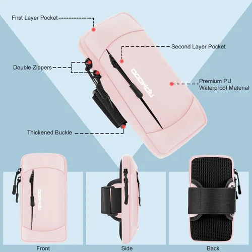 Miniatura 2 de Soporte de teléfono para correr para iPhone 16 15 14 13 12 Pro Max, Samsung Galaxy Ultra, bandas impermeables para correr y trotar, soporte ligero