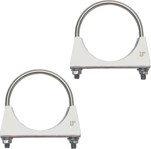 Miniatura 18 de Abrazadera de escape de acero inoxidable 304 con pernos en U de 1.25 pulgadas, abrazaderas de tubo de 1.25 pulgadas de ancho, abrazadera de escape