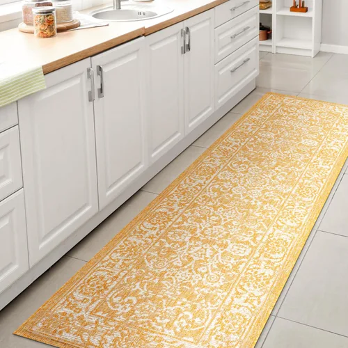 Miniatura 41 de JONATHAN Y Alfombra de pasillo floral tejida para interiores y exteriores 2X8, color crema/verde, tela bohemio texturizada para el patio trasero