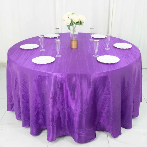 Miniatura 18 de Tableclothsfactory Mantel rectangular de tafetán arrugado de acordeón azul polvoriento, de 60 x 102 pulgadas, perfecto para ceremonias de boda