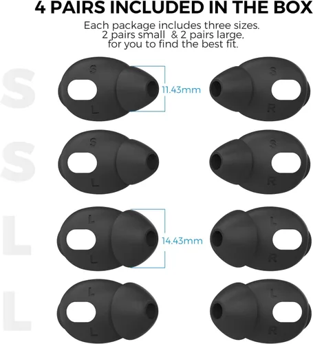 Miniatura 5 de AhaStyle 4 pares de fundas de silicona para AirPods 3 auriculares [no cabe en la funda de carga] compatible con Apple AirPods 3 2021