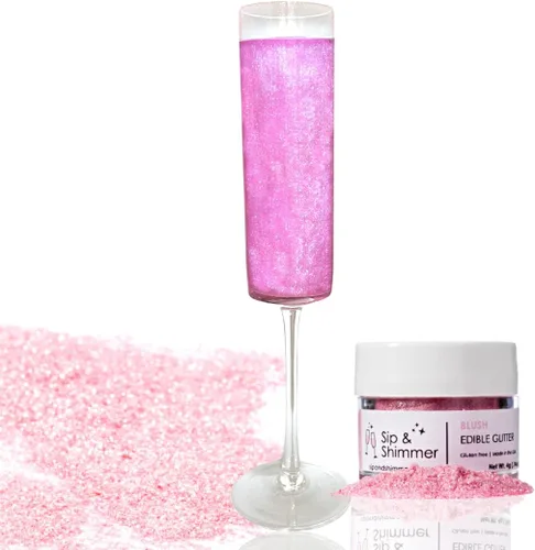 Miniatura 12 de Sip and Shimmer - Purpurina Comestible para Bebidas Oro Rosa para Cócteles, Vino, Champán, Cócteles sin Alcohol - Destellos para Cócteles - Grado