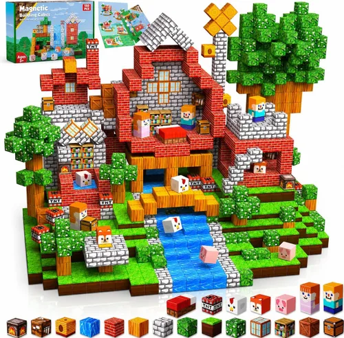 Goody King Bloques Magnéticos|Juego de 150 Bloques de Construcción Magnéticos, Imanes Apilables para Niños, Juguete Sensorial para Juguetes de