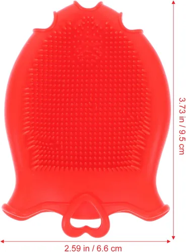 Miniatura 3 de Beaupretty Cepillo de silicona para champú para bebés con masajeador suave del cuero cabelludo y agarre cómodo, exfoliante suave para el cuidado