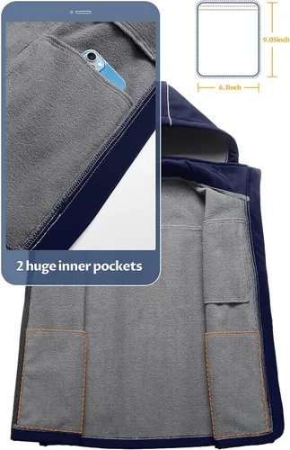 Miniatura 3 de CREATMO US Chaleco ligero de Softshell para mujer, chaqueta sin mangas cortavientos con capucha extraíble