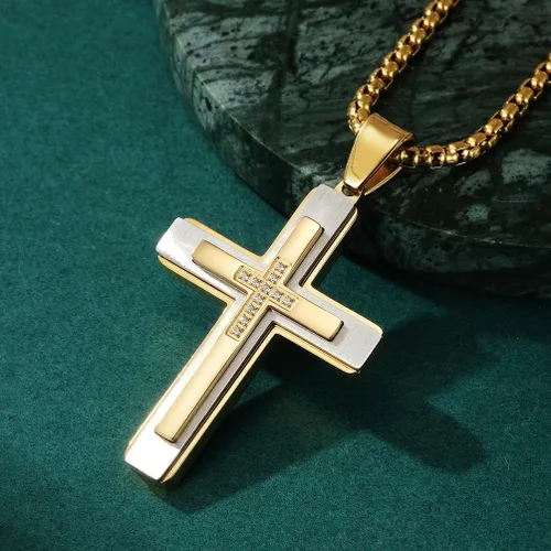 Miniatura 3 de PAITAIN Regalos para el día del padre para hombres, collar de cruz para padre, papá, marido, novio de esposa, hija, novia, hijo, regalos