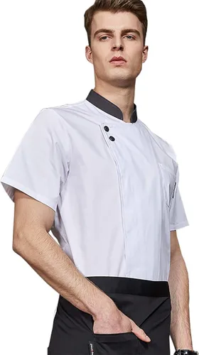 Miniatura 2 de Chaqueta de chef ligera de manga corta para hombre