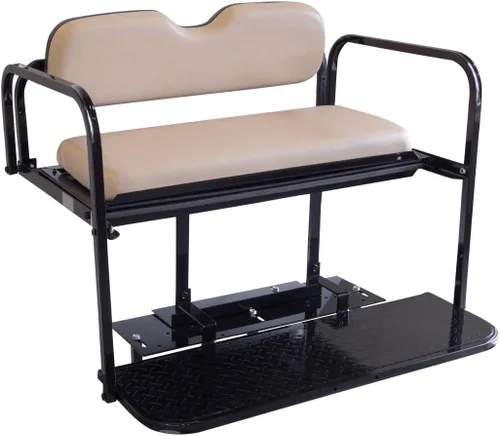 Miniatura 5 de Club Car DS (modelos 00.5-Up) Kit de asiento trasero abatible para carrito de golf con marco de acero