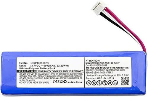Miniatura 2 de Reemplazo de batería GSP1029102R de 6000mAh compatible con JBL Charge 3 (2015) y Select Charge 2+ Altavoz Bluetooth impermeable