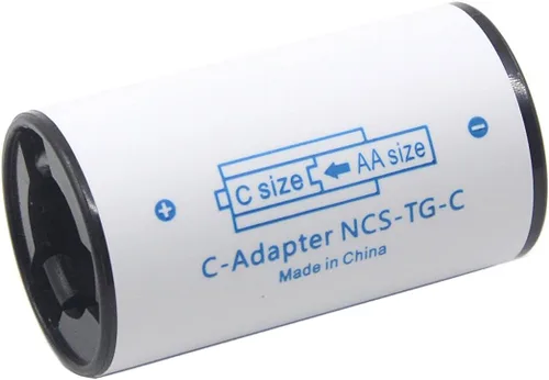 Miniatura 2 de Paquete de 6 adaptadores de batería de tamaño C, adaptador de batería AA a C convertidor espaciador