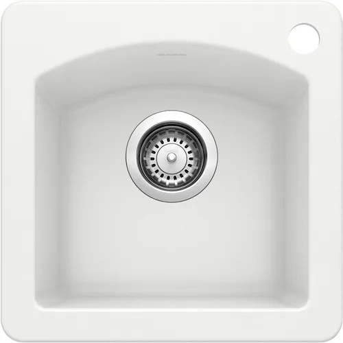 Miniatura 4 de BLANCO 443070 Diamond Silgranit - Fregadero de barra para empotrar o empotrar, color blanco suave
