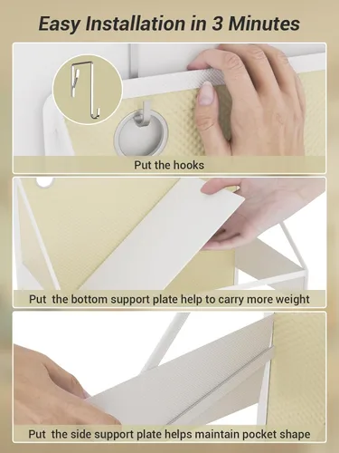Miniatura 6 de Organizador colgante para colgar sobre la puerta con 6 estantes, almacenamiento de animales de peluche, almacenamiento detrás de la puerta