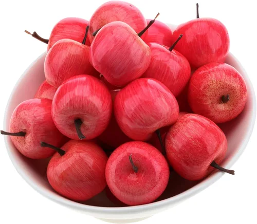 Miniatura 4 de Gresorth 30pcs Mini Artificial Rosa Manzana Decoración Falsa Fruta Modelo Para El Hogar Fiesta Cocina Exhibición - 1.4 in Manzana rosa