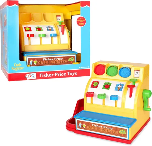 Fisher-Price Classics - Caja Registradora Retro - Gran Regalo Pre-Escolar para Niñas y Niños, Niños y Pequeños, Regalo de Cumpleaños, Navidad,
