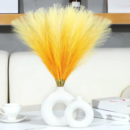 Miniatura 45 de Ureymx Hierba de Pampas Artificial Decorativa 17.7 Pulgadas 30pcs, Arreglo Floral de Hierba de Pampas y Relleno de Jarrón Hierba de Pampas Azul
