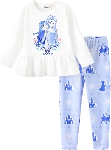 Miniatura 19 de Disney Minnie Mouse - Conjunto de sudadera con manga larga y leggings de princesa Frozen, Marvel para niñas pequeñas, 2 piezas, tallas 2-6 años