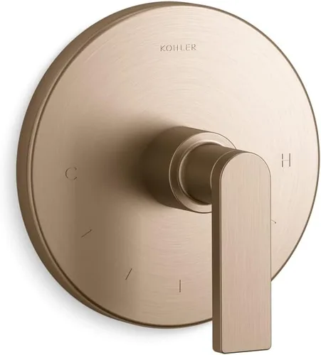 Miniatura 4 de Kohler K-T73133-4-CP T73133-4-CP - Moldura termostática compuesta con palanca de manija, válvula no incluida, cromo pulido, 1 unidad