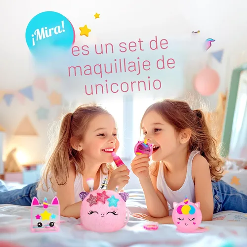 Miniatura 7 de ULOVEME Kit de Maquillaje Real para Niñas - Real, No Tóxico, Juguete de Maquillaje Lavable - Regalo de Juguetes Umicorn para Niñas de 3 4 5 6 7 8 9