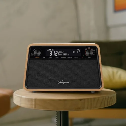 Miniatura 6 de Sangean HDR-19 HD Radio/AM/FM-RDS/Bluetooth/AUX Radio de gabinete de madera premium