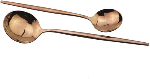 Miniatura 3 de JASHII - Juego de cubiertos de acero inoxidable de 20 piezas para 4, elegante acabado de espejo pulido con reloj de arena, ideal para el hogar, Oro