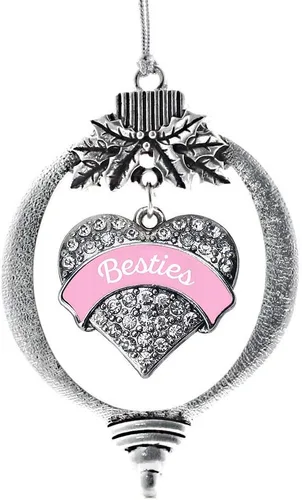 Miniatura 79 de Inspired Silver Adornos festivos de dije de corazón pave de plata con circonitas cúbicas