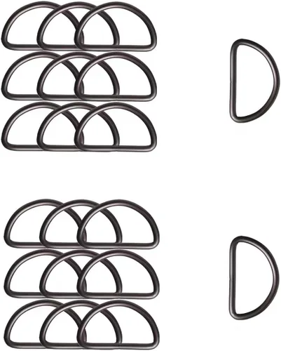 Miniatura 9 de 20 piezas de anillos en D de 1" (25mm) soldados de metal fuerte bronce semi-circular para collares de mascotas, hardware, bolsas, anillo de hebilla