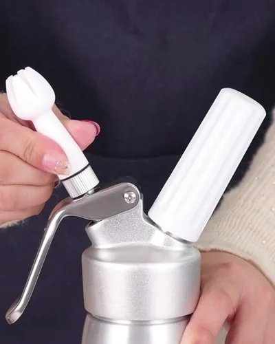 Miniatura 2 de Sivaphe Soporte de cargador de gas dispensador de crema batida Consejos de reemplazo de envase de batidor de crema de plástico duradero Soporte