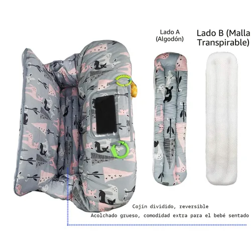 Miniatura 3 de ICOPUCA Funda para carrito de compras, 2 en 1, funda de carrito para bebés y silla alta, cubierta acolchada para carrito de comestibles para bebé