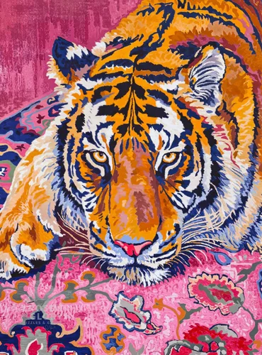 Cross & Glory - Tapiz de tigre bohemio - Rompecabezas de 1000 piezas para adultos | Diseño intrincado de alfombra marroquí | Acabado satinado |