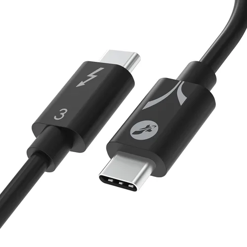 SABRENT Cable Thunderbolt 3 USB-C [certificado] de 7.8 pulgadas (7.9 in) | 40 Gbps | Carga de 100 W | Chip E Mark | para MacBook, laptops, puertos