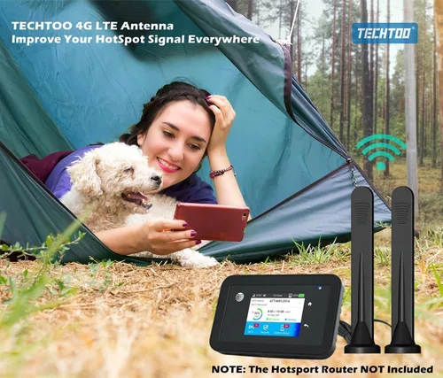 Miniatura 5 de TECHTOO Antena celular 5G 4G LTE 3G GPRS GSM Antena externa impermeable con base magnética compatible con enrutador inalámbrico LTE, módem hotspot