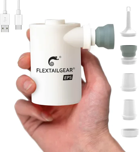 Miniatura 14 de FLEXTAILGEAR MAX Pump 2020 - Bomba de aire portátil con batería de 3600 mAh, bomba de aire recargable por USB, inflado y desinflado rápido