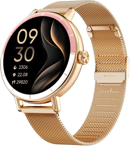 Miniatura 11 de TOOBUR Reloj inteligente para mujeres con dos bandas, reloj de seguimiento de actividad física, monitor de frecuencia cardíaca, contador de pasos