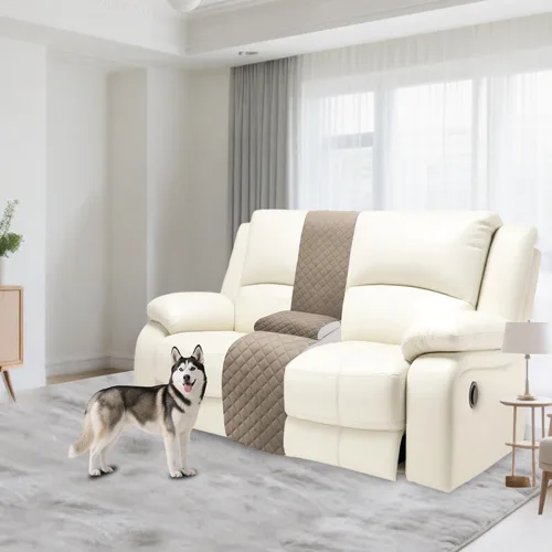 Miniatura 73 de Fundas para sofá modular reclinable, de terciopelo en forma de L, funda de consola central para perros y mascotas, lavable antideslizante, 1 funda